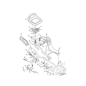 Seat/Fender/Deck Lift Diagram and Parts List for 13RX90AR256  Cub Cadet Lawn Tractor
